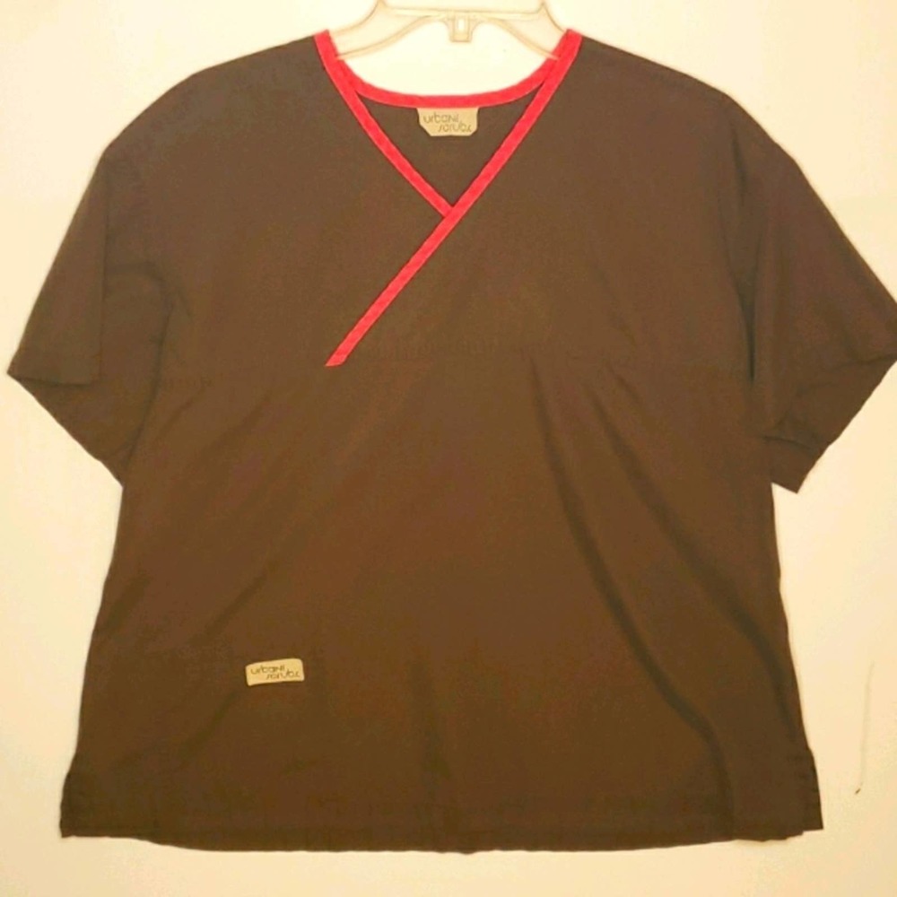 Urbane Scrubs Top Brown Sz L